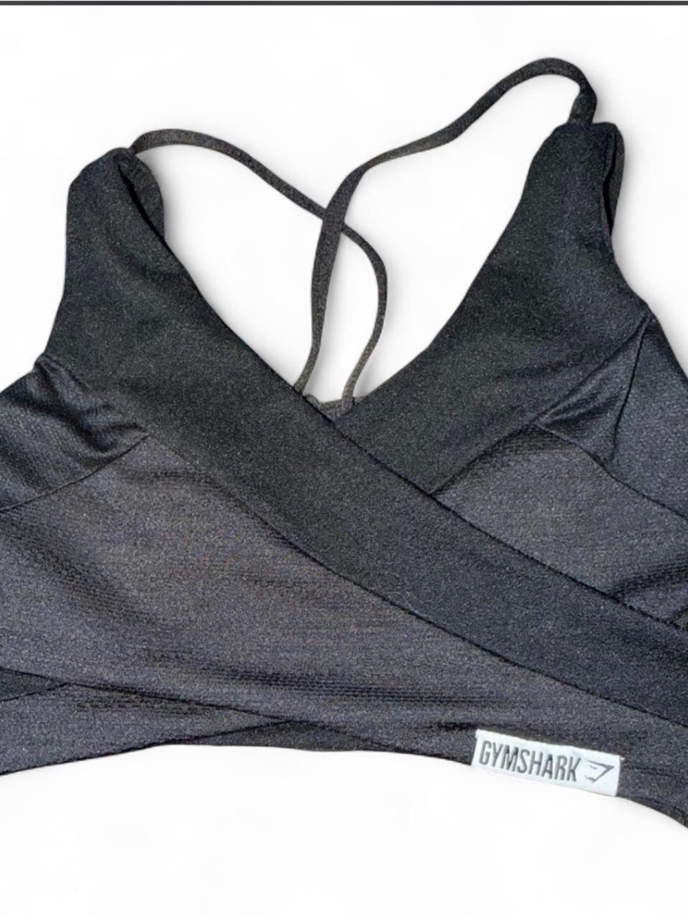Gymshark Black Crisscross Wrap Sports Bra